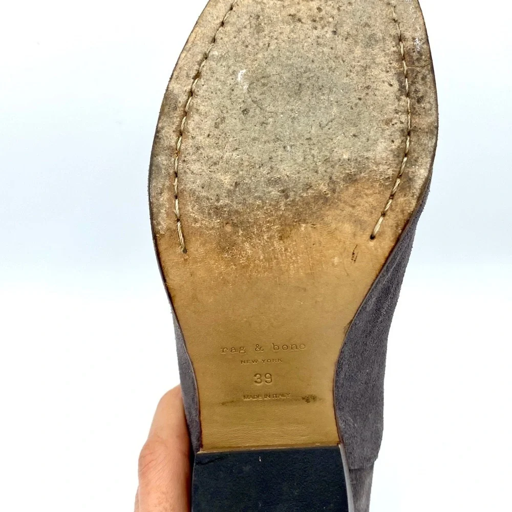 RAG & BONE Grey Suede Harrow Bootie